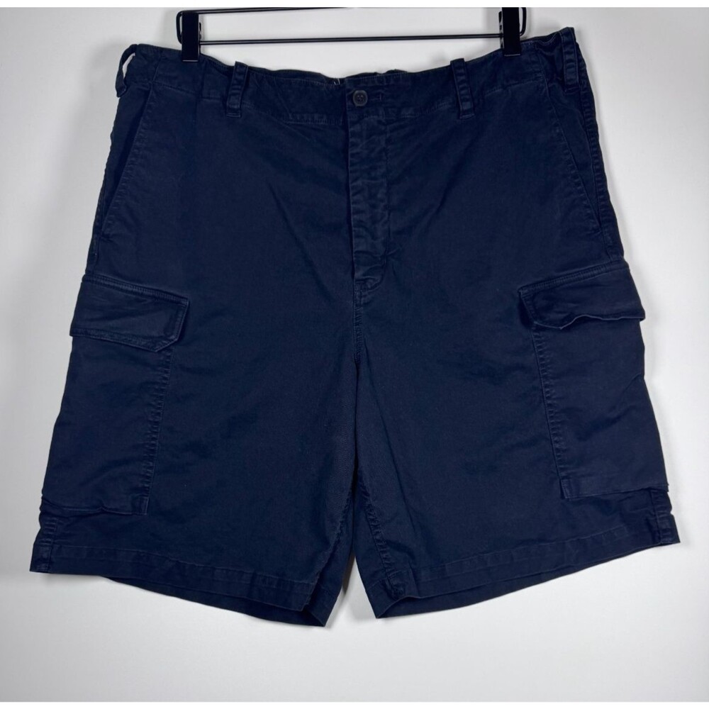 Nili Lotan Maclin Shorts Mens‎ 38 Midnight Blue Cargo Cotton Stretch Made in USA